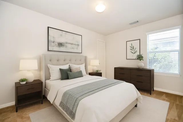 an empty room with a window