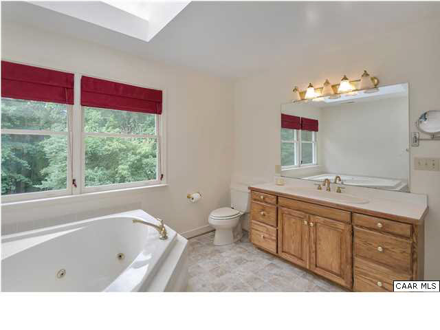 121 Vincennes Road Charlottesville, VA 22911 - Photo 20 of 42 a bathroom with a tub double sink window and a mirror