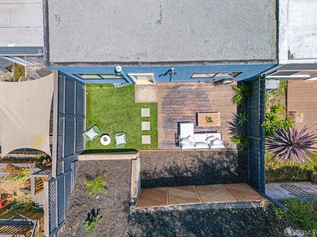 an aerial view of a city