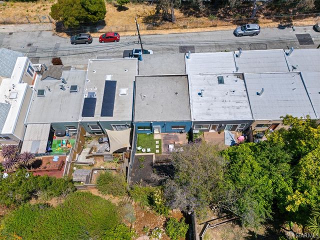 an aerial view of a city