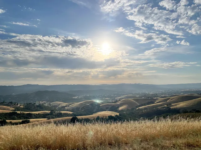 an aerial view of residential building and ocean view in back