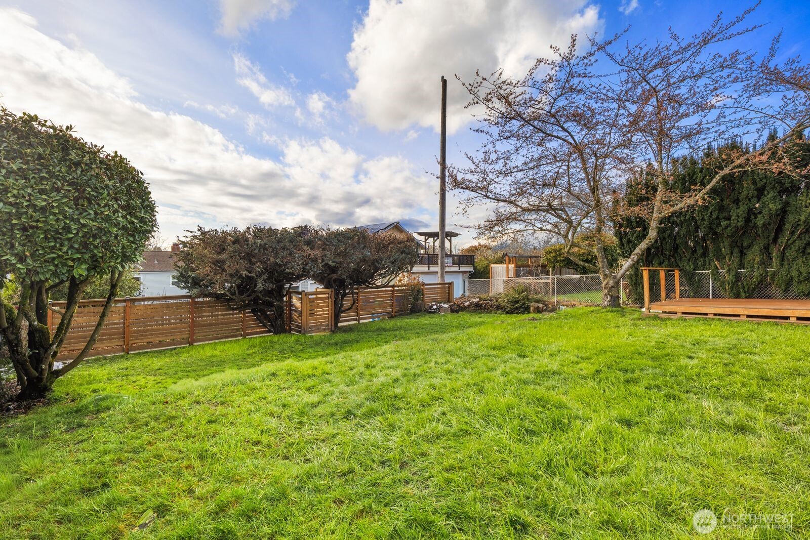 6023 35th Avenue Southwest Seattle, WA 98126 - Photo 32 of 38 a view of a backyard with large trees