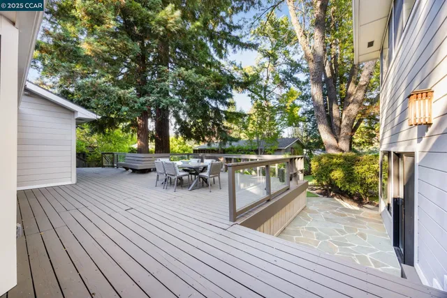 a view of outdoor space with seating space