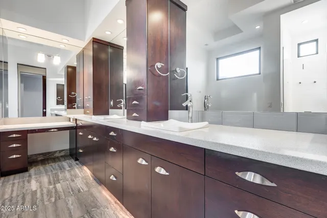 a view of fountain in a yard