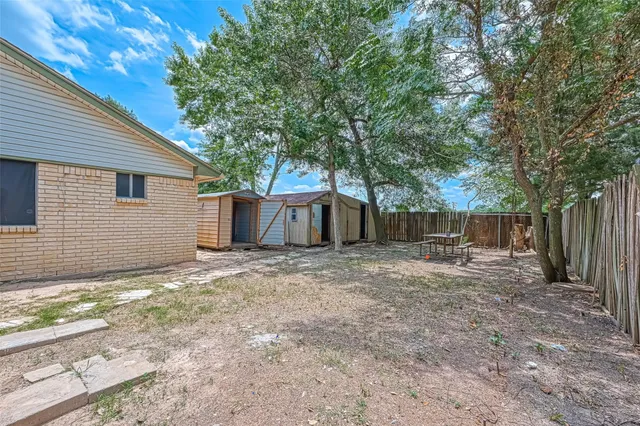 a backyard of a house