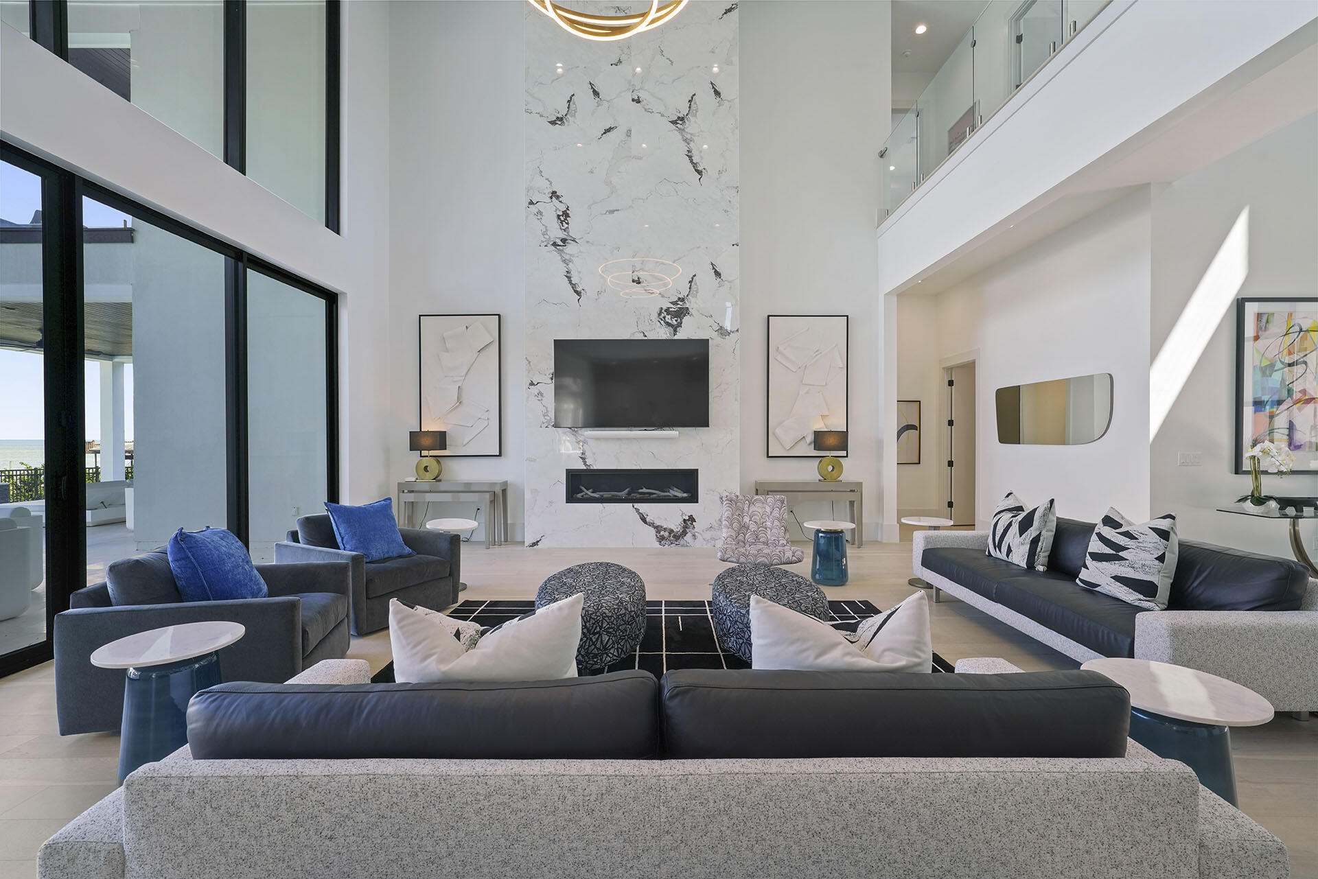 396 Walton Way Miramar Beach, FL 32550 - Photo 22 of 75 a living room with fireplace furniture and a flat screen tv