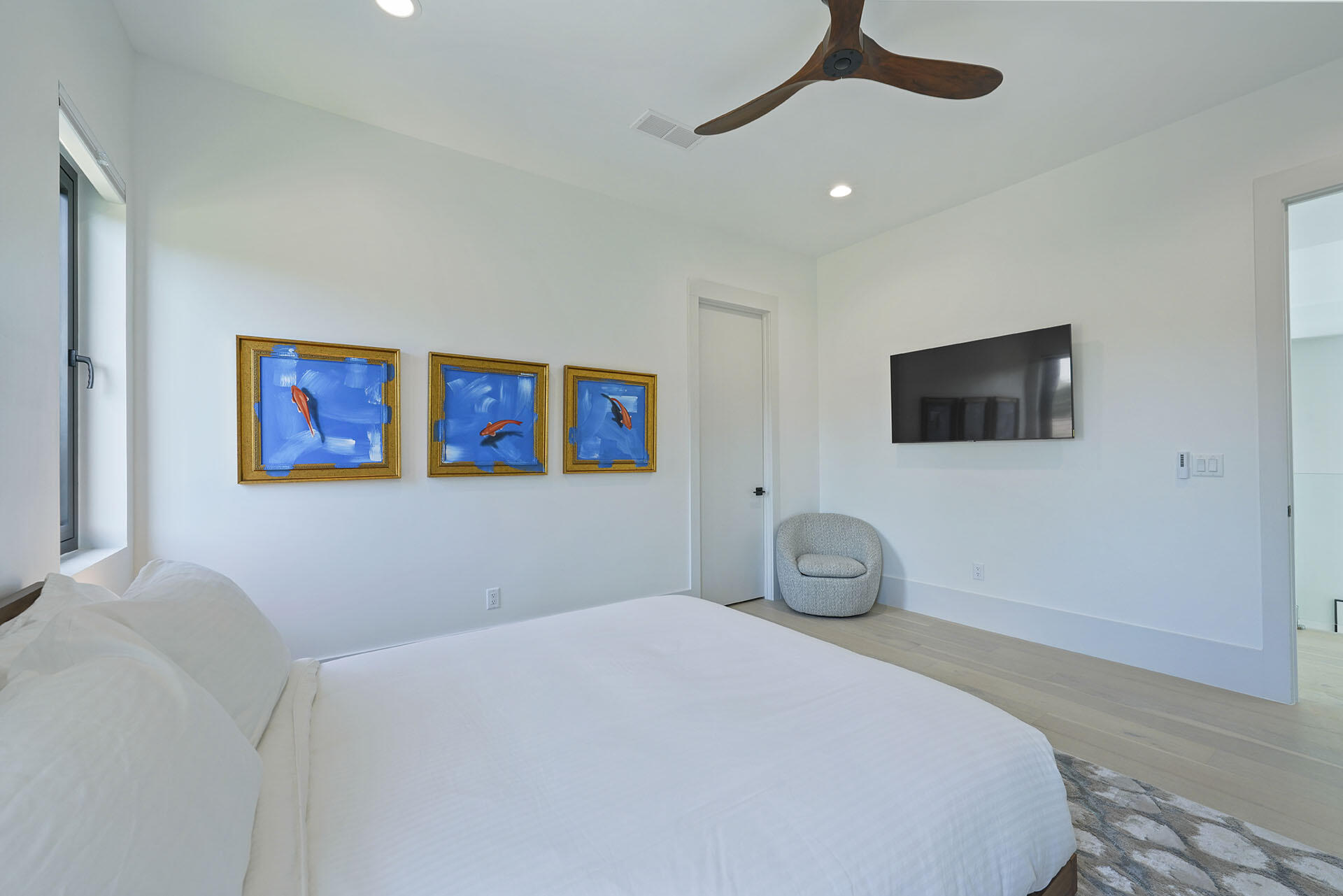 396 Walton Way Miramar Beach, FL 32550 - Photo 48 of 75 a bedroom with a bed and a flat screen tv