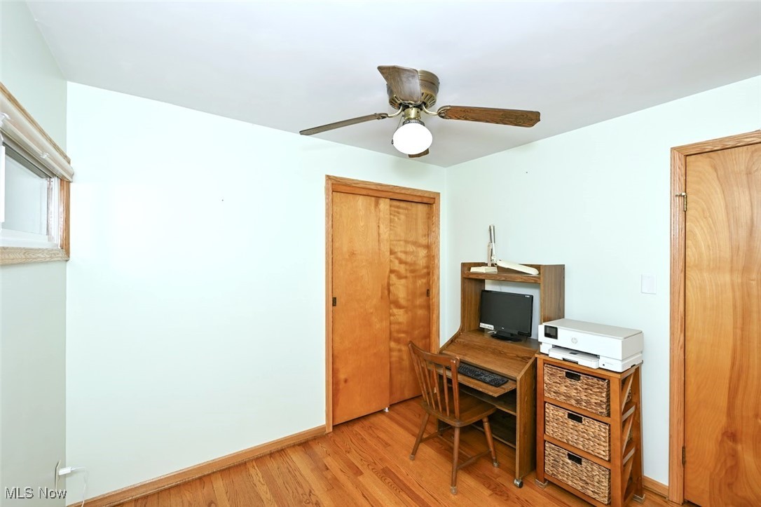 4597 Rock Cut Road Barberton, OH 44203 - Photo 25 of 44 *BEDROOM W/CEILING FAN AND CEDAR CLOSET, REFINISHED HARDWOOD FLOORS ~
