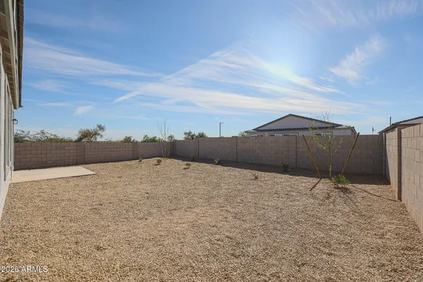 a backyard of a house