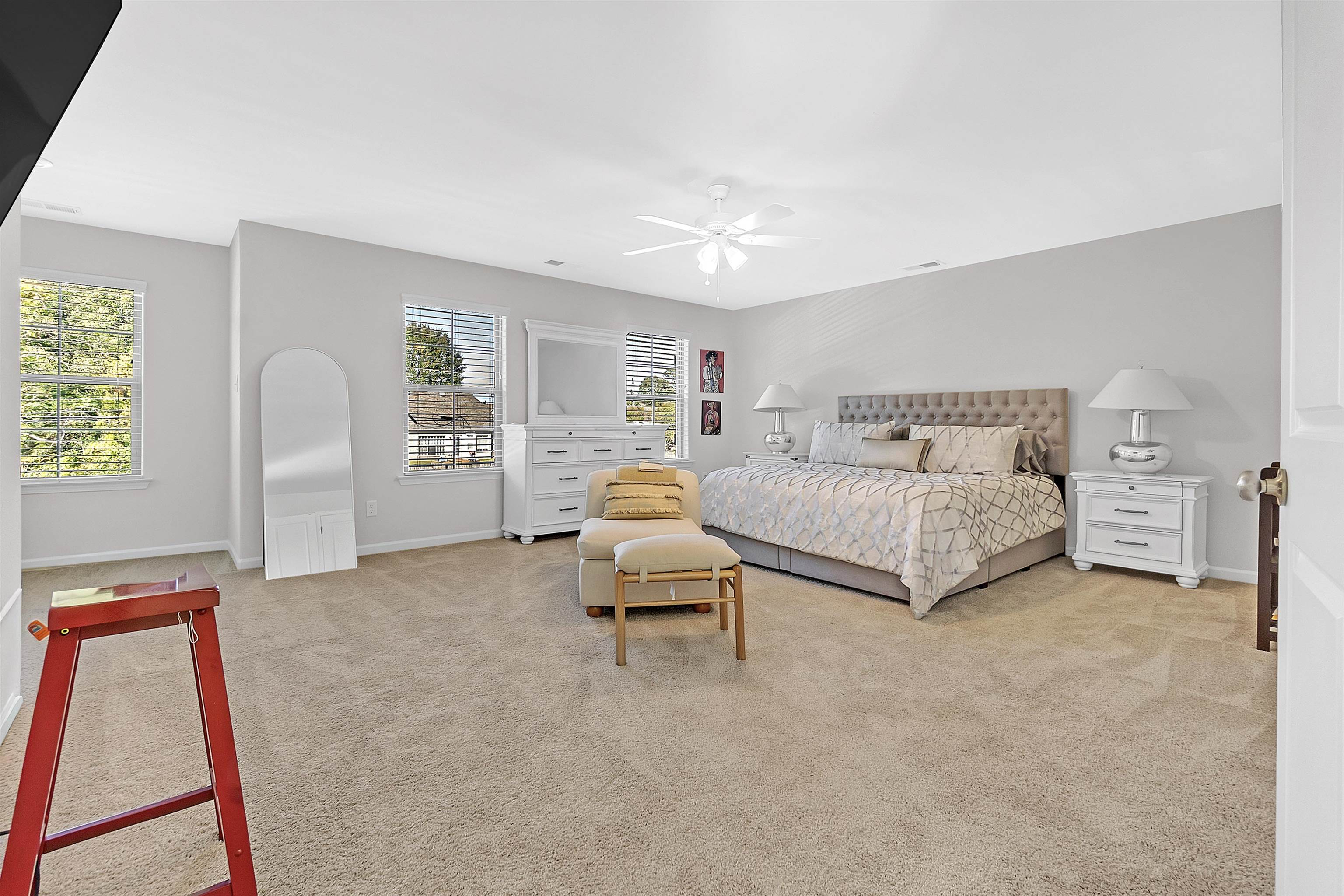 10151 Macon Road Cordova, TN 38018 - Photo 30 of 36 Bedroom with light carpet and ceiling fan