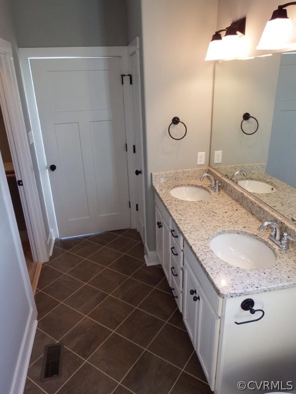 Lot 7 Jay's Road Farmville, VA 23901 - Photo 13 of 36 a bathroom with a granite countertop sink and a mirror
