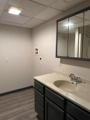 a bathroom with a bathtub and toilet