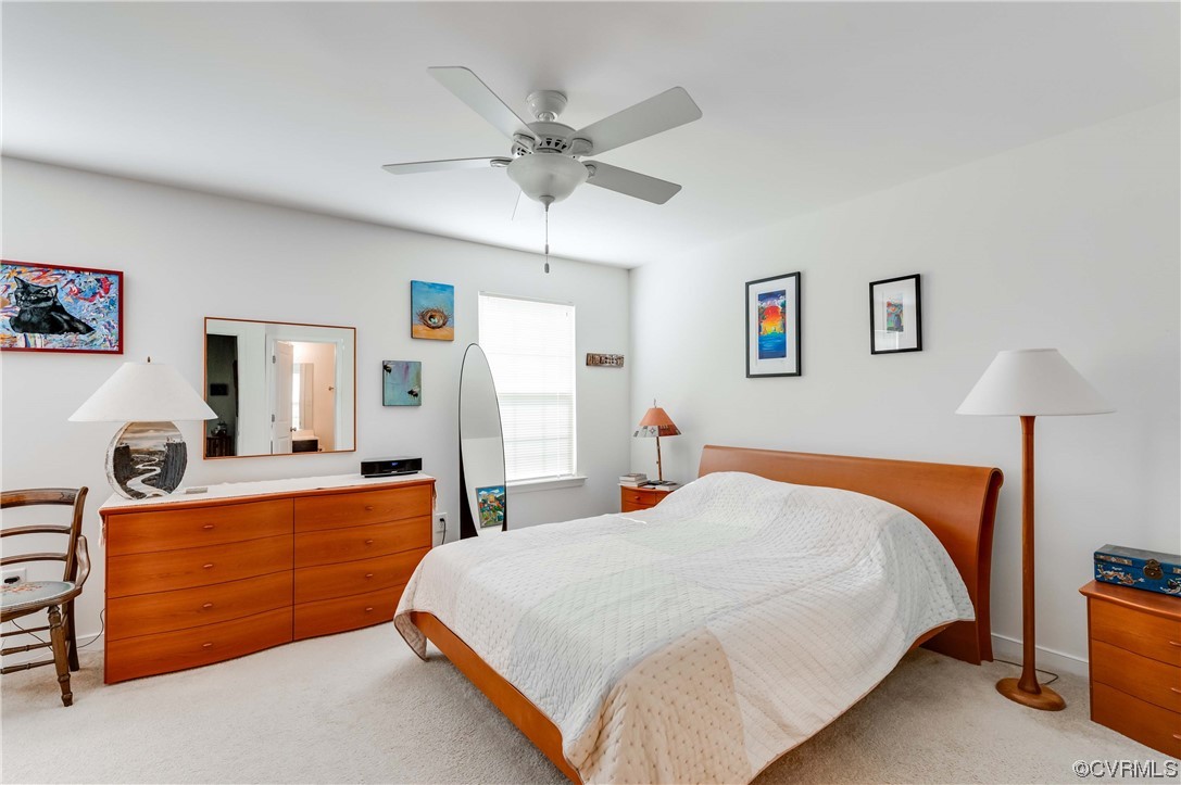 1314 Stone Rdg Pk Loop Henrico, VA 23228 - Photo 11 of 20 Bedroom featuring carpet, a ceiling fan, and natural light