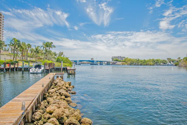 a view of a city with an ocean view