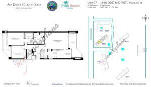 4201 North Ocean Boulevard, Unit 307 Boca Raton, FL 33431 - Photo 37 of 38 a picture of a floor plan