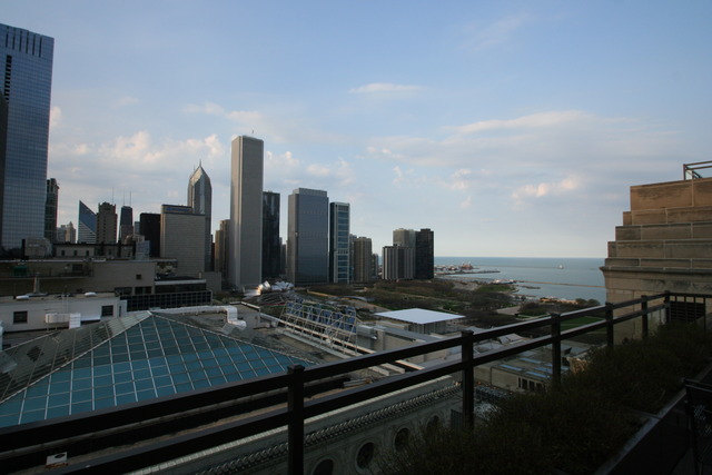 310 South Michigan Avenue, Unit 501 Chicago, IL 60604 - Photo 6 of 8 a view of a city from a balcony