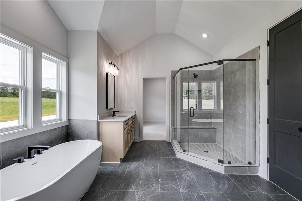 728 Lake Cir Road Buchanan, GA 30113 - Photo 26 of 50 a bathroom with a tub shower sink and mirror