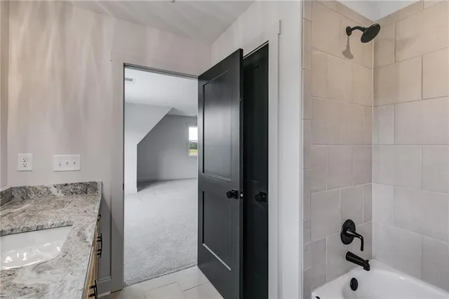 a view of a swimming pool with an outdoor space and seating area