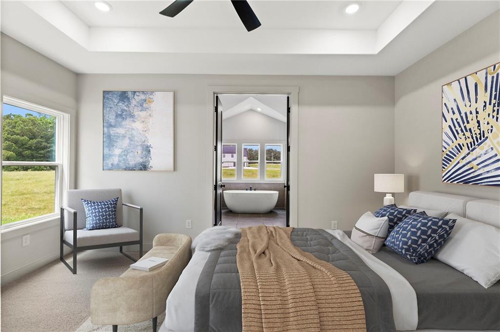 728 Lake Cir Road Buchanan, GA 30113 - Photo 47 of 50 a bedroom with a bed and wooden floor