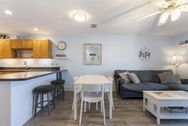 a bathroom with a bathtub and sink