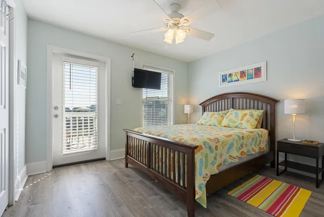 an aerial view of multiple house