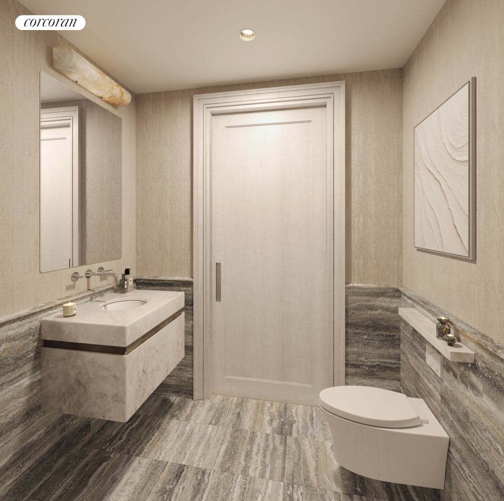 114 East 25th Street, Unit 3B Manhattan, NY 10010 - Photo 3 of 8 a bathroom with a sink and a mirror