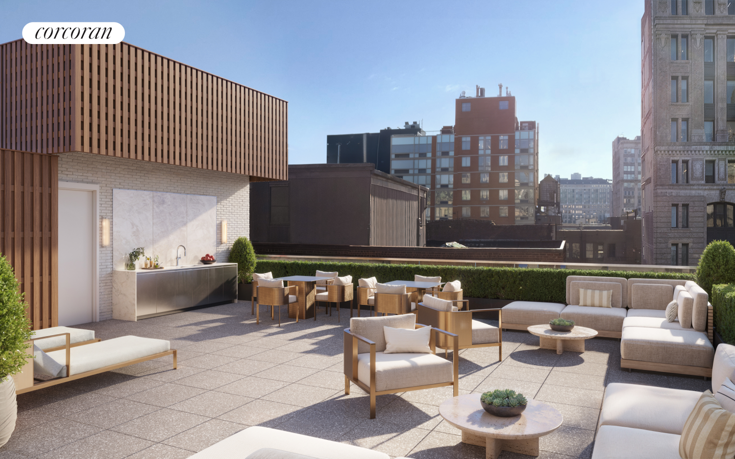 114 East 25th Street, Unit 3B Manhattan, NY 10010 - Photo 6 of 8 a outdoor living space with patio furniture and a couch