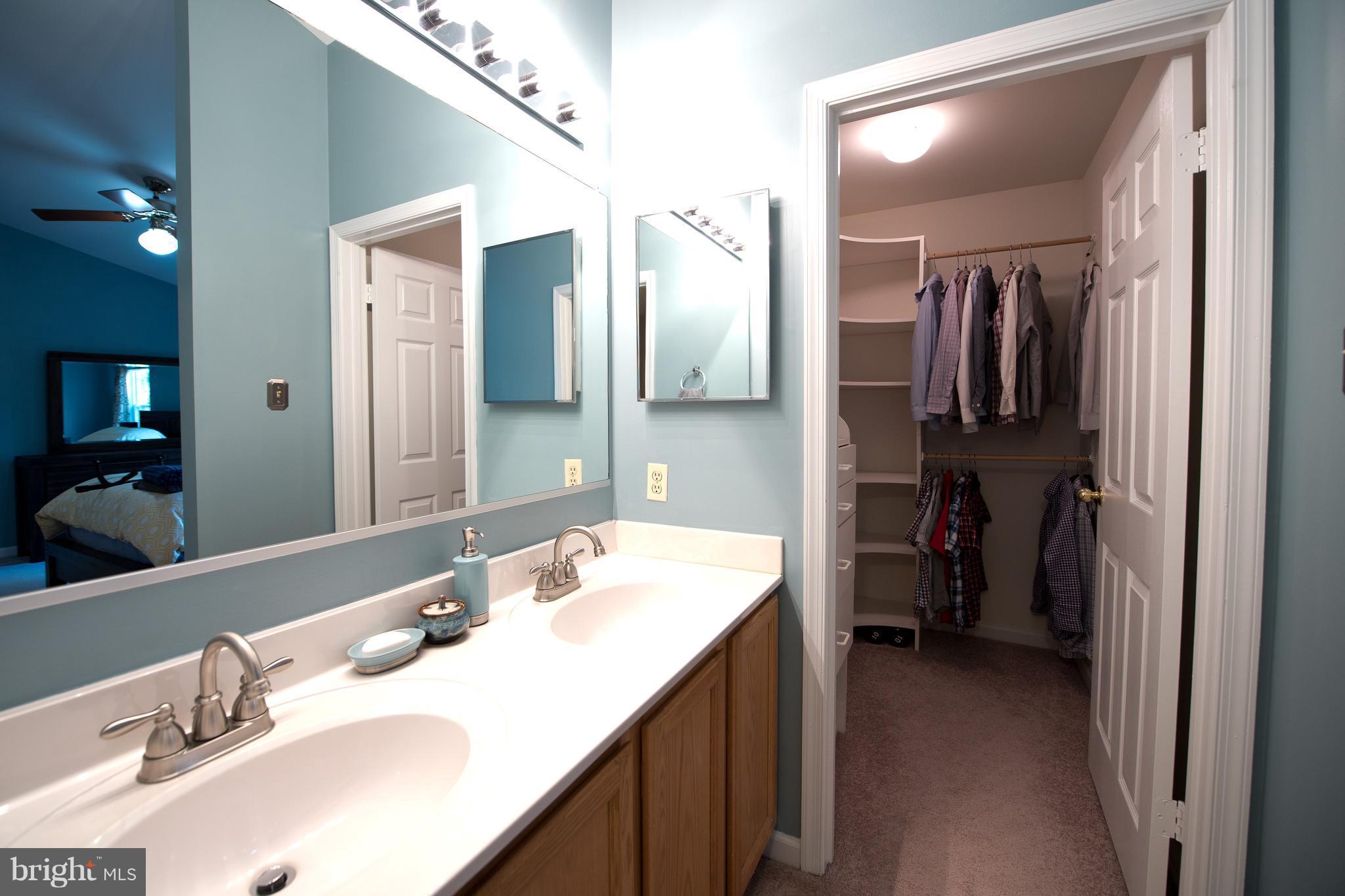 6163 Good Hunters Ride Columbia, MD 21045 - Photo 17 of 30 a en suite bathroom with a double vanity sink a mirror and shower