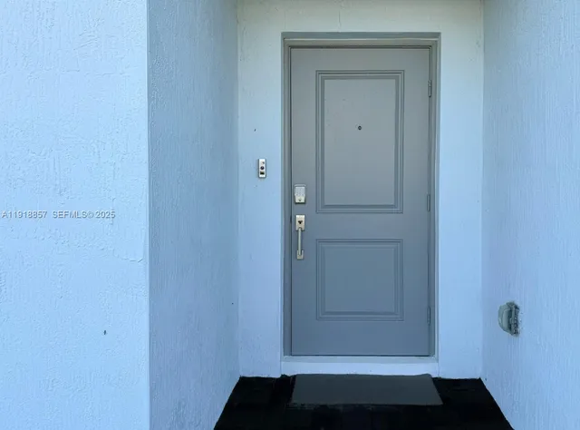 a view of front door