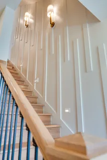a view of a livingroom with wooden floor