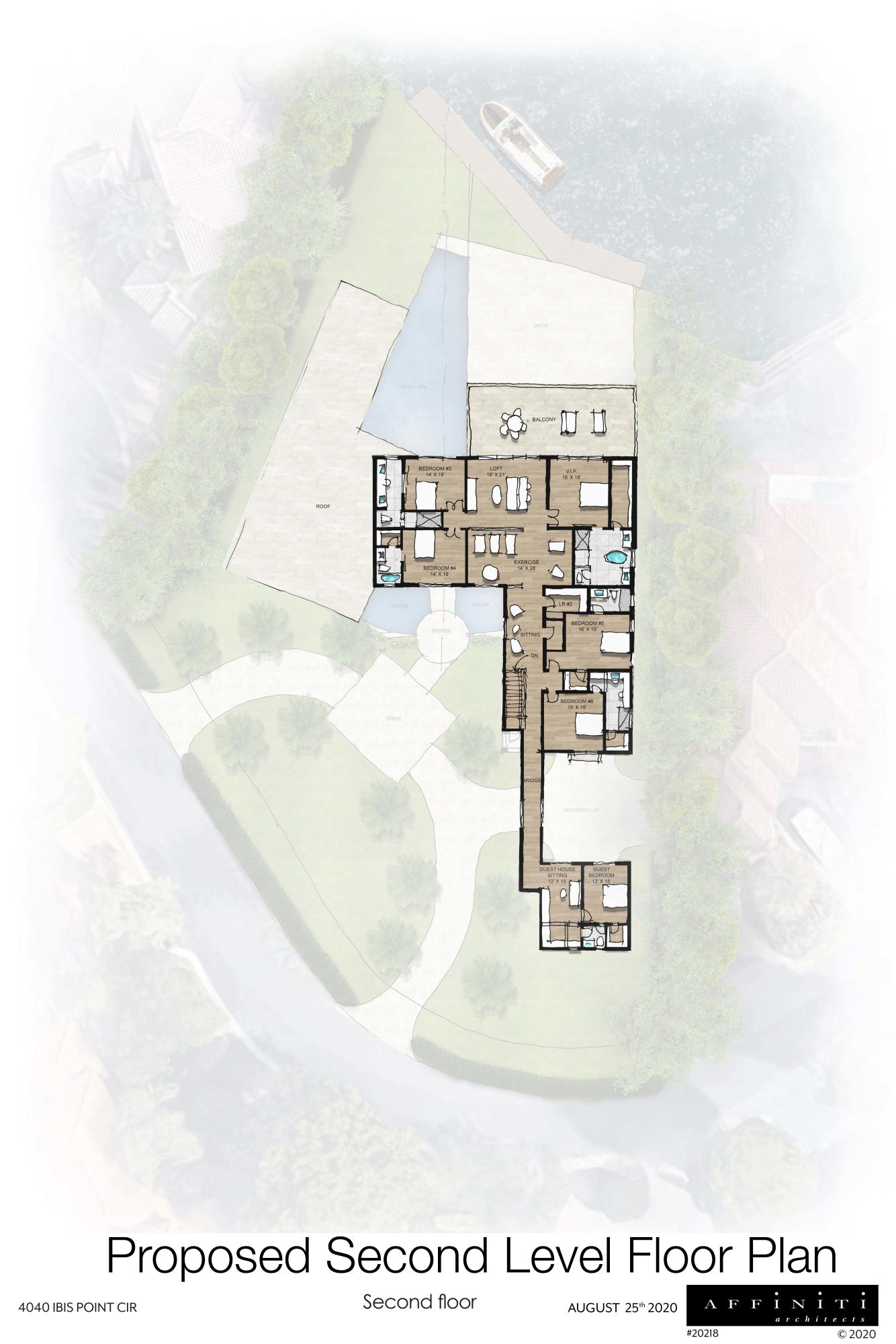 4040 Ibis Point Circle Boca Raton, FL 33431 - Photo 9 of 9 Proposed Second Level Floor Plan Renderi