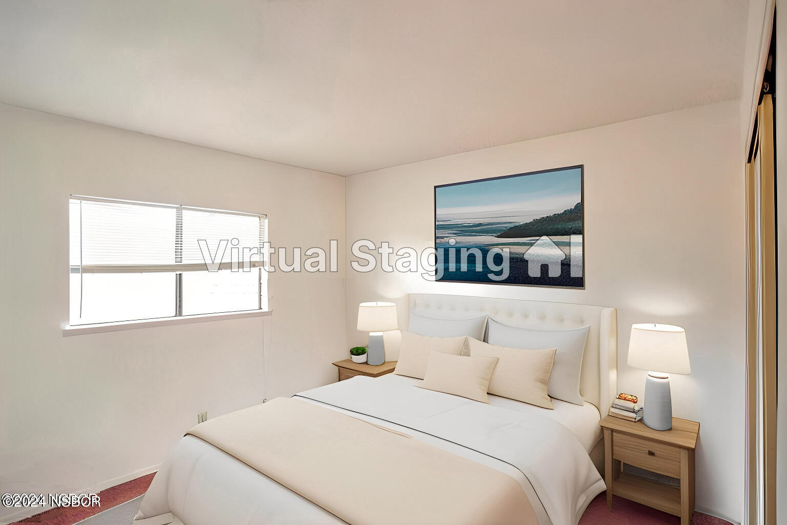 1352 Viola Way Lompoc, CA 93436 - Photo 19 of 30 a bedroom with a bed and a painting on the wall