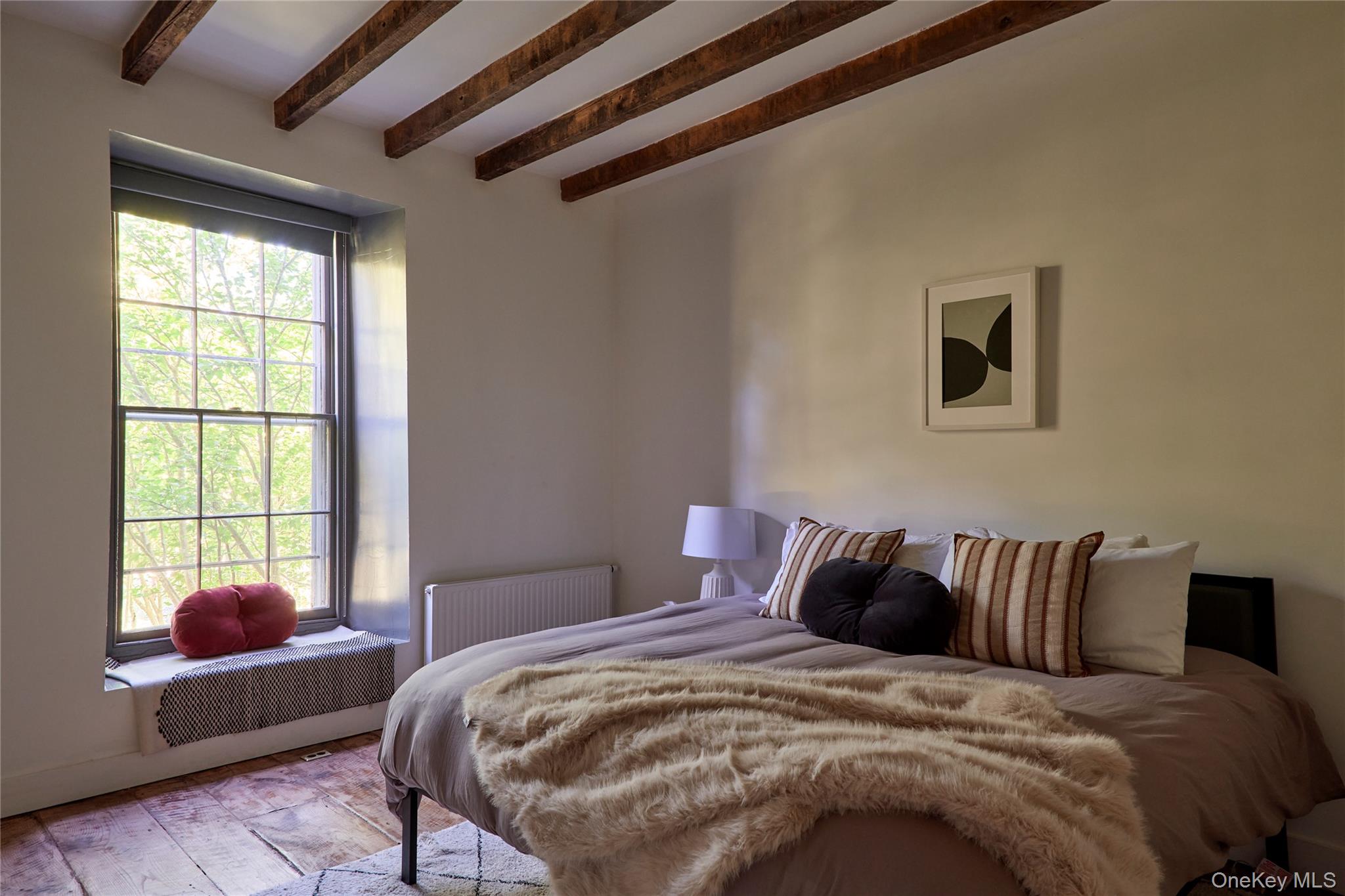 1883 Highway 213 Rifton, NY 12471 - Photo 30 of 48 Bedroom featuring radiator heating unit and beamed ceiling