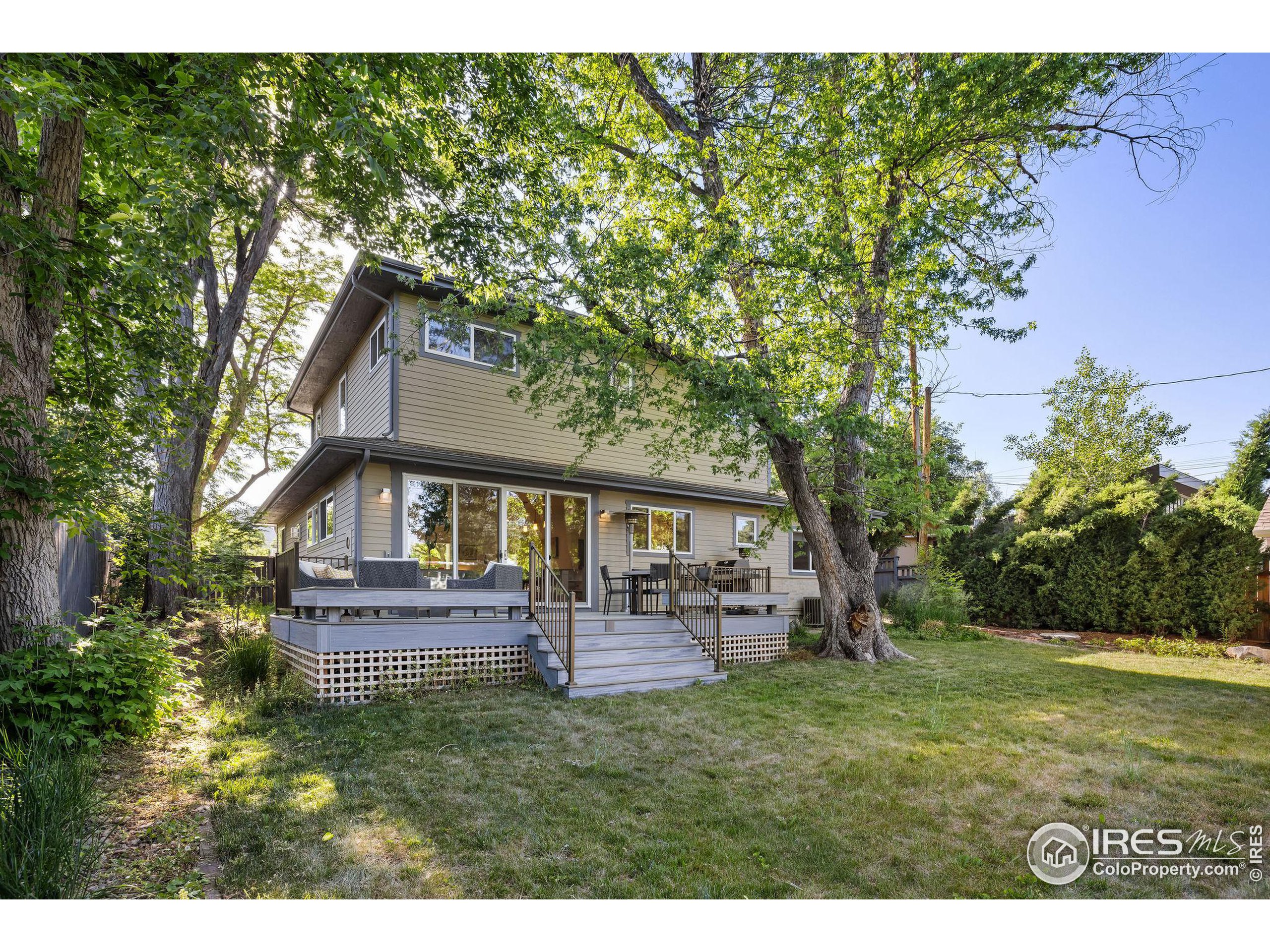 2870 18th Street Boulder, CO 80304 - Photo 30 of 39 a view of a house with a backyard