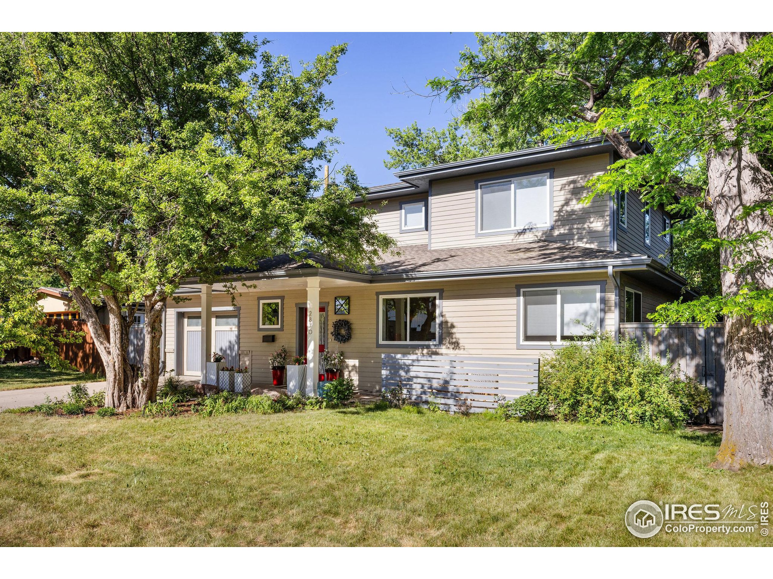 2870 18th Street Boulder, CO 80304 - Photo 36 of 39 a front view of house with yard and trees in the background