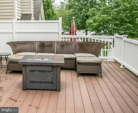 a view of a terrace with couches