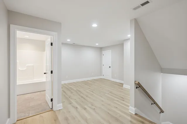 an empty room and window