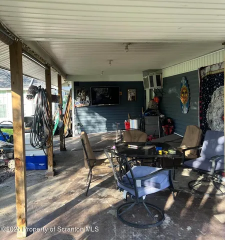 a outdoor space with furniture
