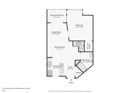 $299,900 | 1541 North Jefferson Street, Unit 209, Milwaukee, WI 53202