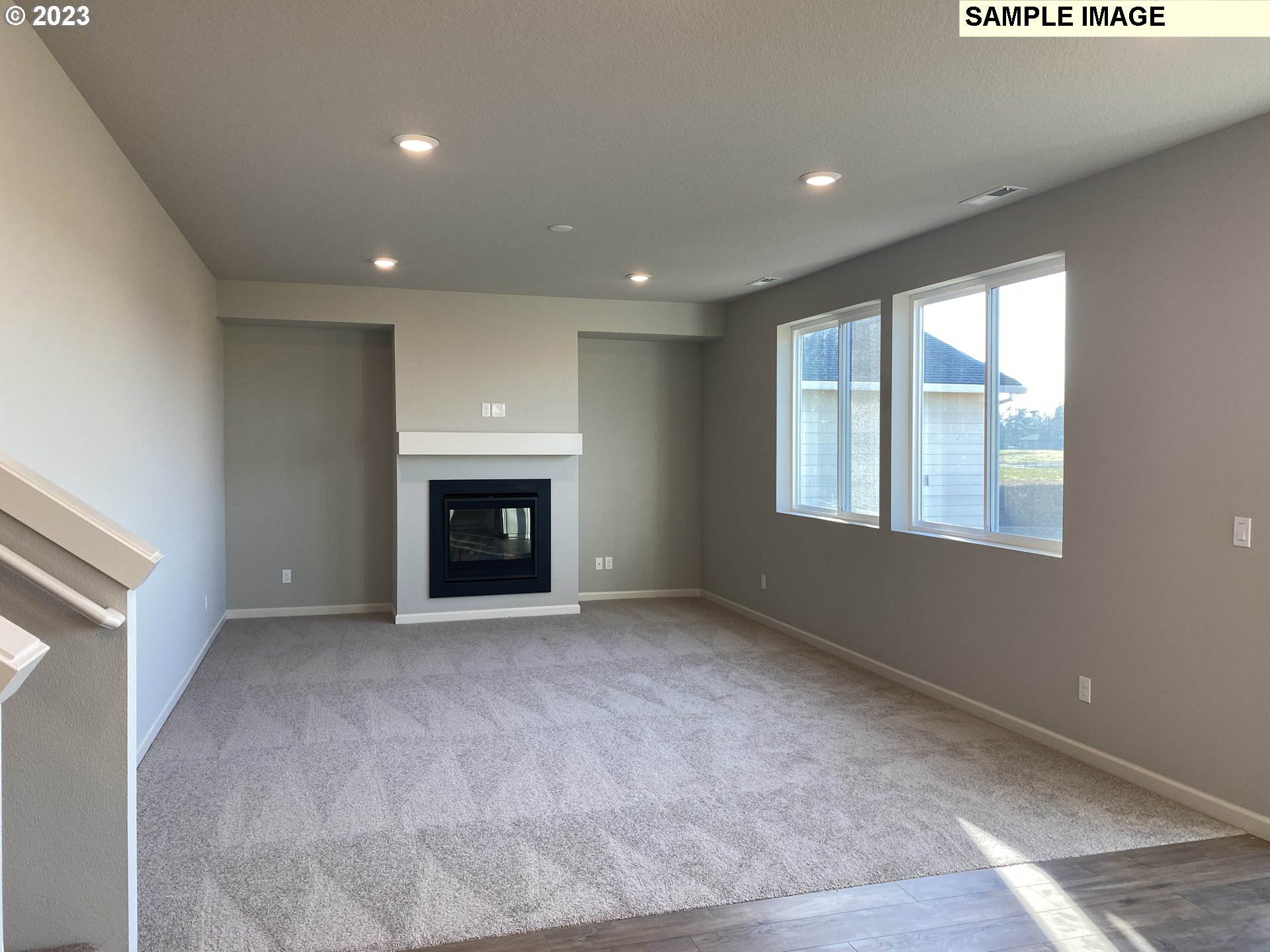 1020 Marie Street Mount Angel, OR 97362 - Photo 7 of 15 a view of empty room with a fireplace