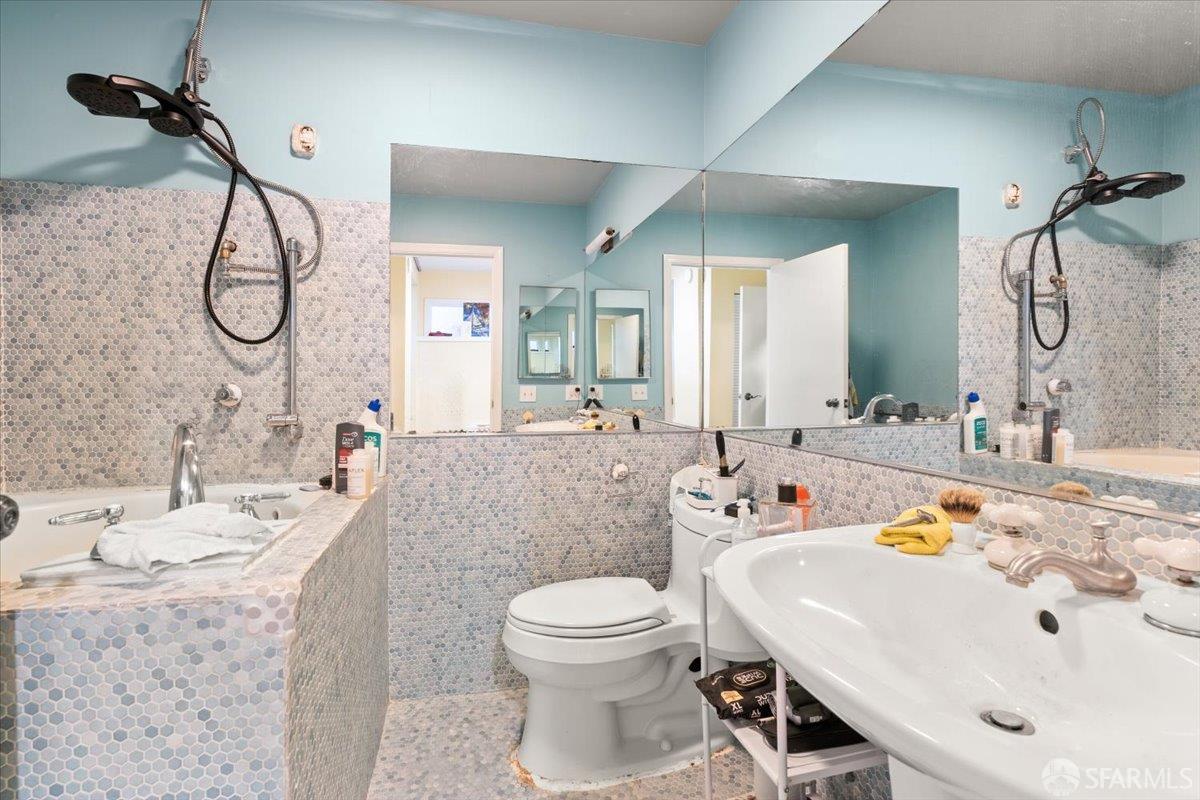 130 Ripley Street San Francisco, CA 94110 - Photo 36 of 69 a bathroom with a sink and a mirror