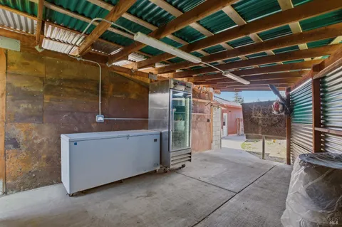 a view of a storage room