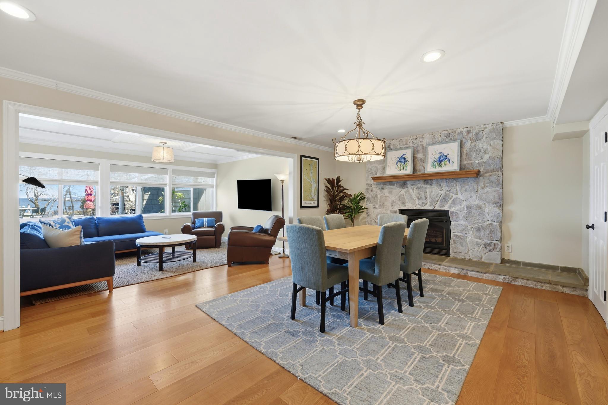 110 Perrys Road Grasonville, MD 21638 - Photo 17 of 68 Breakfast room and fireplace