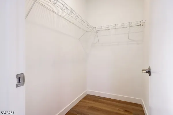 a view of small space with racks on the wall