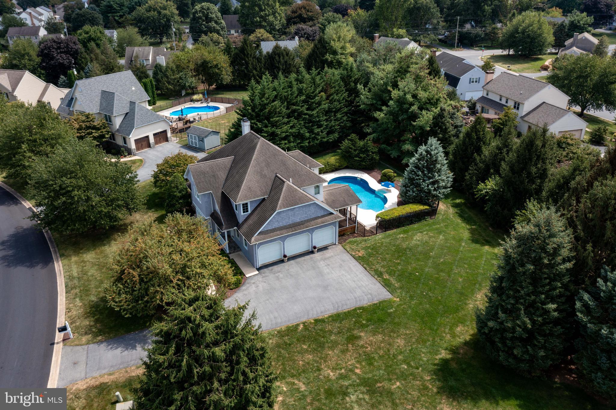 382 Rumford Road Lititz, PA 17543 - Photo 53 of 63 an aerial view of a house with outdoor space swimming pool and outdoor seating