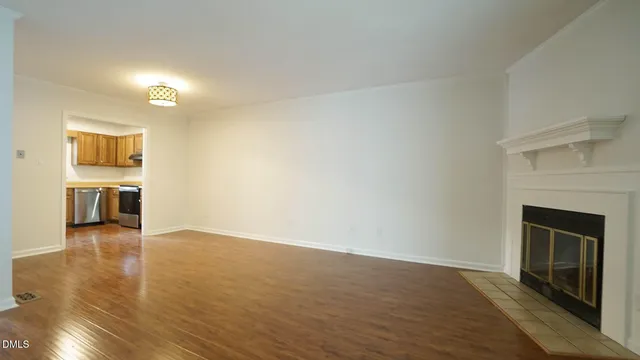a view of a livingroom with a fireplace