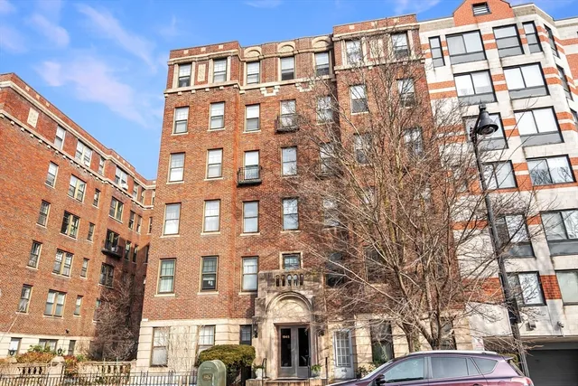 a front view of a building