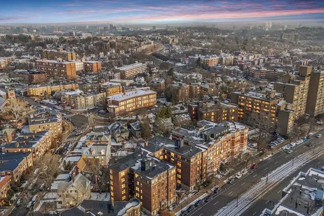an aerial view of multiple house