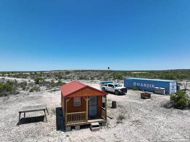 a view of a terrace with a bench