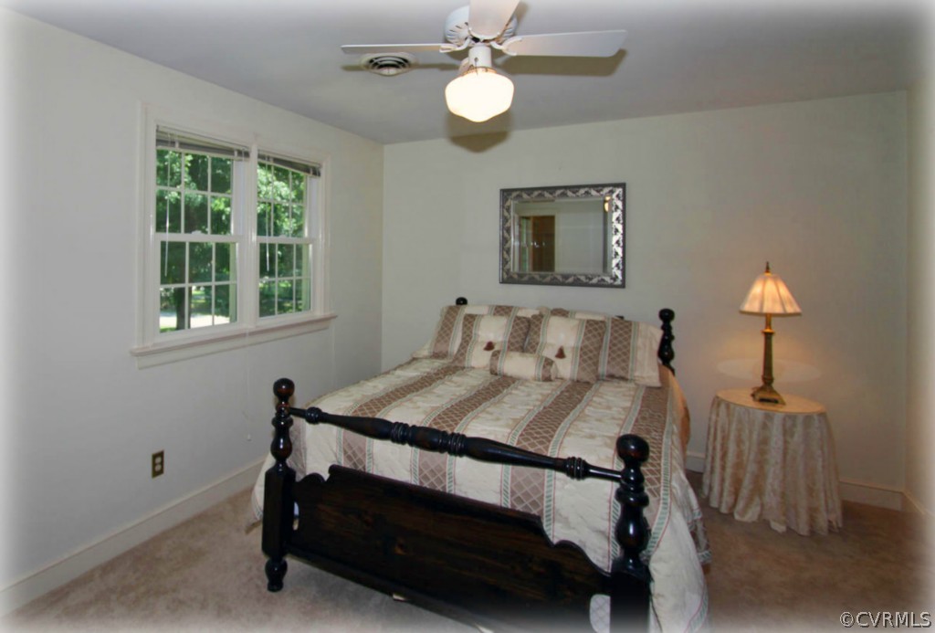 13321 Kingsmill Road Midlothian, VA 23113 - Photo 8 of 14 a bedroom with a bed and a chandelier
